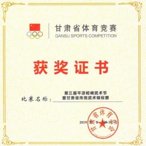 2019甘肃省传统武术锦标赛