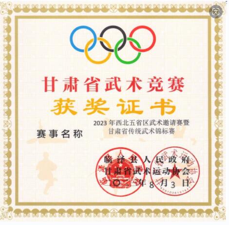 2023年甘肃省传统武术锦标赛